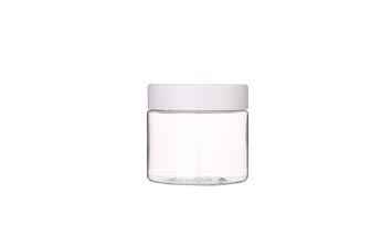 Childproof CBD container clear 175ml plastic canabis jar with lid