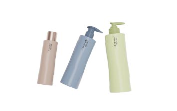 Luxury refillable labeled 250ml plastic shower bottle with pump