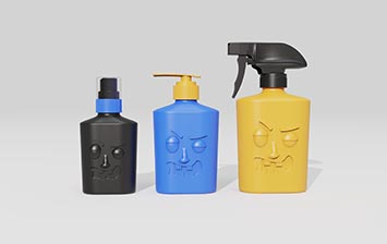 Unique design factory price 5oz plastic cosmetic lotion bottles with dispenser