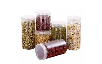 Food grade clear round 100ml plastic pla jars with lids