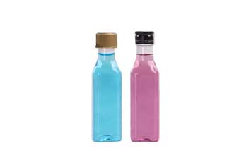 Wholesale 100% recycled 100ml clear plastic pcr bottles with caps for juice