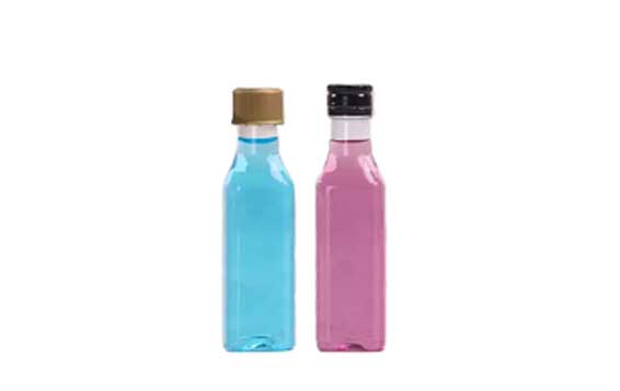Wholesale 100% recycled 100ml clear plastic pcr bottles with caps for juice