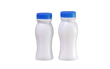 Factory price 100ml small plastic milk yogurt bottles with foil lids
