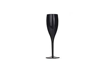 Disposable party glasses unbreakable 12oz black plastic goblets for champagne
