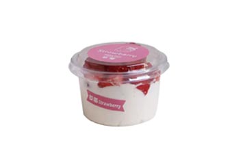 Wholesale clear small 150ml disposable plastic sweets cups with lids and spoon