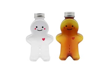 BPA free christmas decoration 500ml gingerbread man bottle for juice/milk/tea