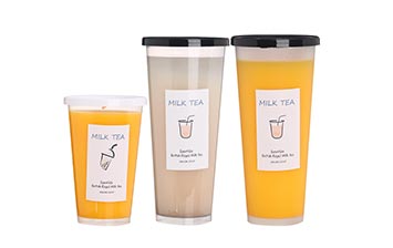 Wholesale 500ml plastic milk tea cup with lid and straw from bottles supplier