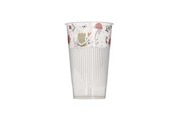 Custom clear ribbed 700ml pp boba cups and straws wholesale for milkshake smoothie baba tea
