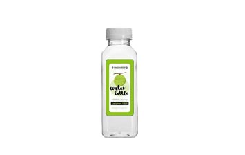 Transparent square PET 250ml plastic juice bottles wholesale with screw caps