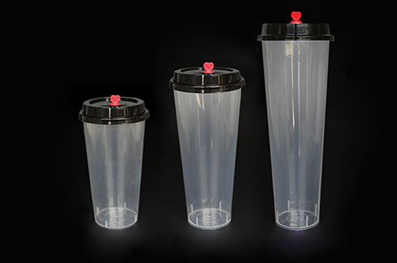 Factory price clear pp plastic disposable cups with lids 500ml/700ml/1000ml