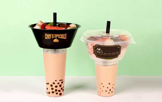 Clear 10oz 12oz 16oz 20oz 24oz disposable plastic bubble tea cups with lids and straws