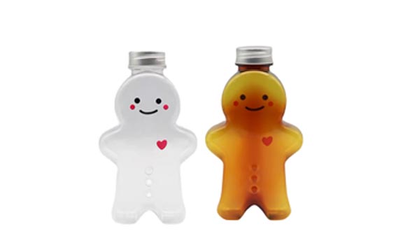 BPA free christmas decoration 500ml gingerbread man bottle for juice/milk/tea