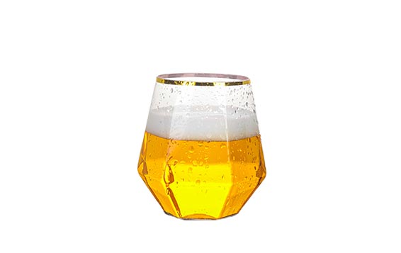 11oz party tea restaurant hexagonal juice cup wine glasses plastic clear drinking cup