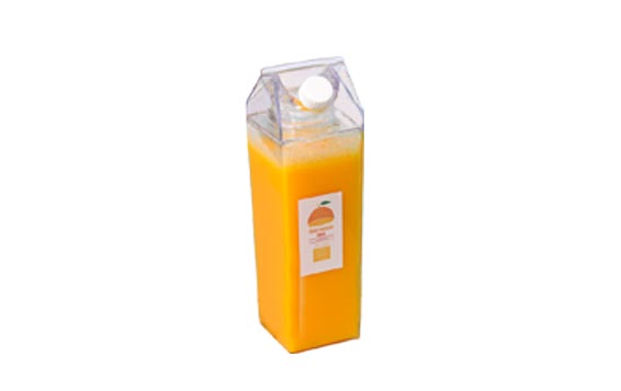 Wholesale clear 500ml 1000ml plastic carton bottle for juice milk