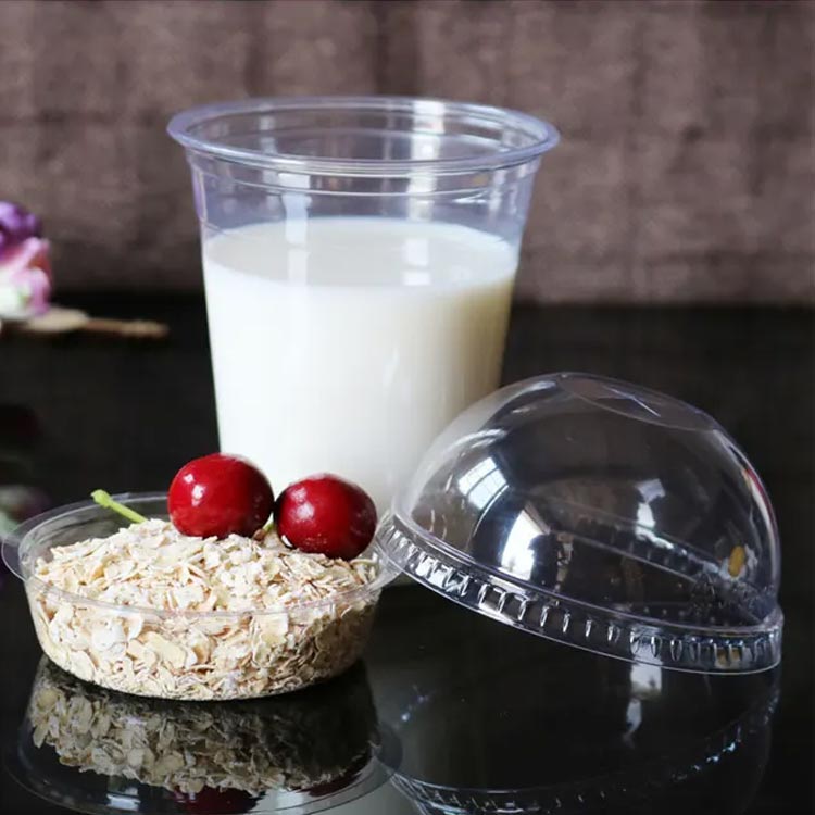 Custom size and label 350ml clear plastic chocolate mousse cups  for party/weddings