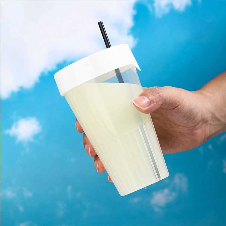 Disposable 16oz clear plastic cold drink cups party cups with lids for Iced Coffee Smoothie Milkshake Boba