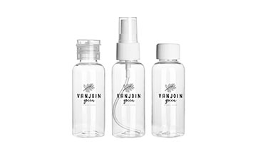 Good quality portable clear1oz 2oz 3oz plastic atomiser spray bottles for toiletries and cosmetics