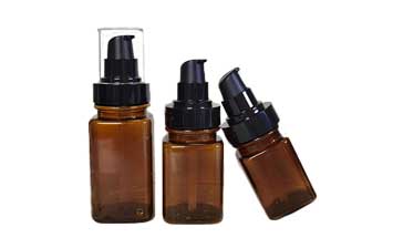 Cheap 30ml 60ml 100ml small amber plastic cosmetic bottles for serum foundation