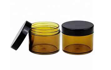 BPA FREE round PET 4oz 5oz brown plastic cosmetic jars with lid wholesale
