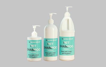 High capacity 500ml refillable pet plastic shampoo bottles with pump for pets care