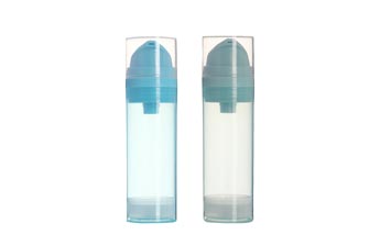 Portable refillable clear 50ml plastic airless pump bottle for makeup