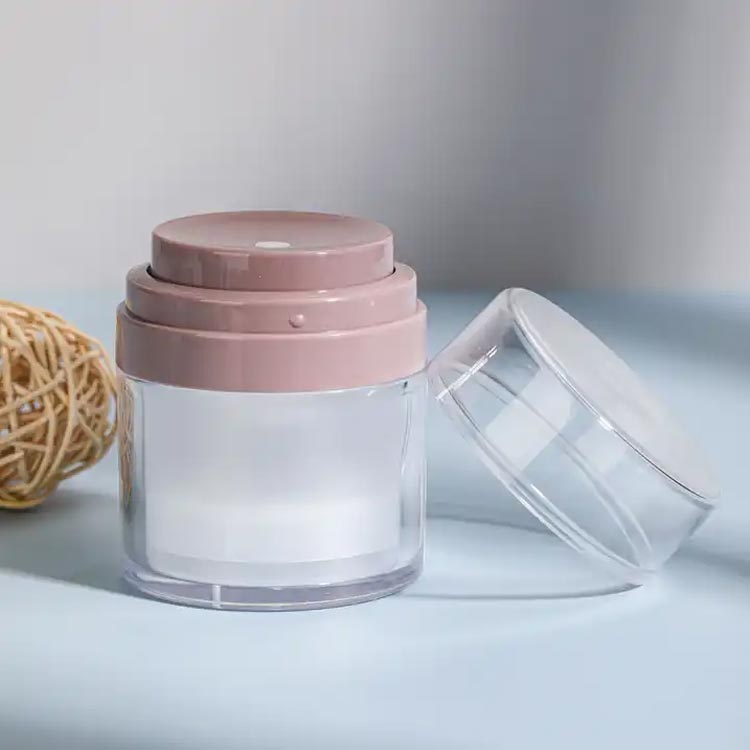 Wholesale luxury 50g empty airless acrylic cosmetic jars with lids
