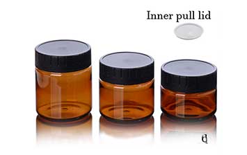 Bulk sale amber plastic cosmetic containers with lids wholesale
