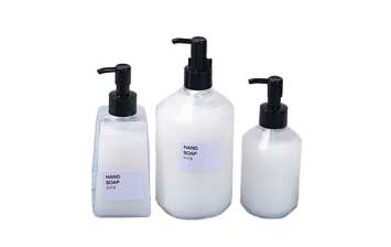 Transparent empty plastic shampoo and conditioner bottles with clip wholesale