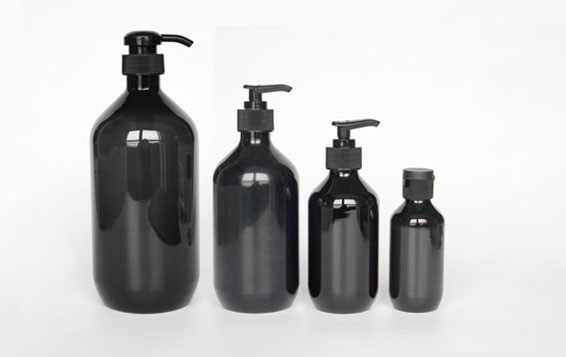 Refillable plastic empty black boston pump bottle lotion dispenser bottles for makeup