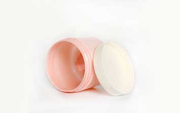 Custom label plastic cream jars wholesale with screw lids and liners