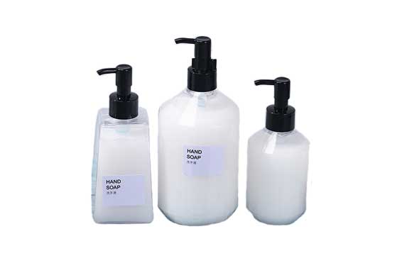 Transparent empty plastic shampoo and conditioner bottles with clip wholesale
