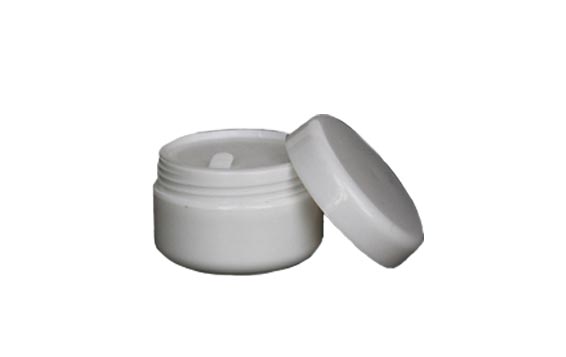 Custom 10g 20g 50g white cosmetic plastic skincare jar with dome lid wholesale