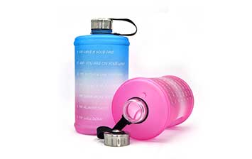 Leakproof BPA free reusable 3.8L motivational time marker plastic water bottles for Fitness, Gym and