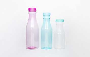 Custom logo clear empty plastic drinking bottles for sale with screw caps
