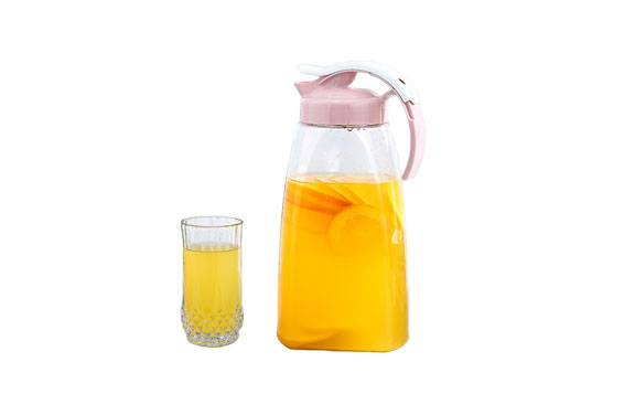 Heat resistance clear 1.2L plastic water jug with lid and spout for water drinking