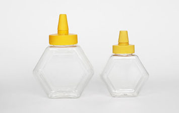 Low price 12oz custom logo honey plastic hexagonal bottle jar bulk