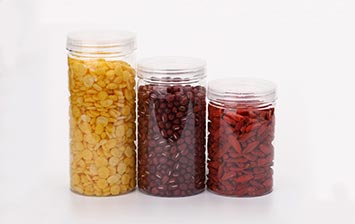 Supplier direct transparent 16oz 500ml plastic dry food jar with lid