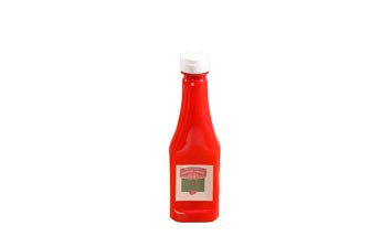 Durable leak proof clear 300ml plastic ketchup and mustard squeeze bottles with flip top caps