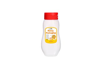 Food grade clear 330ml squeeze pet plastic honey bottles with flip top caps