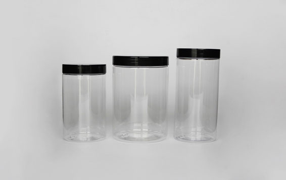 Crystal clear large plastic jar food containers 32oz PET wide mouth plastic jars with screw lids
