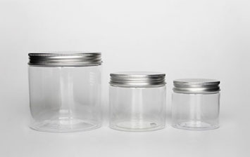 Wholesale  food grade 200ml 500ml Round plastic food jars with lids in bulk