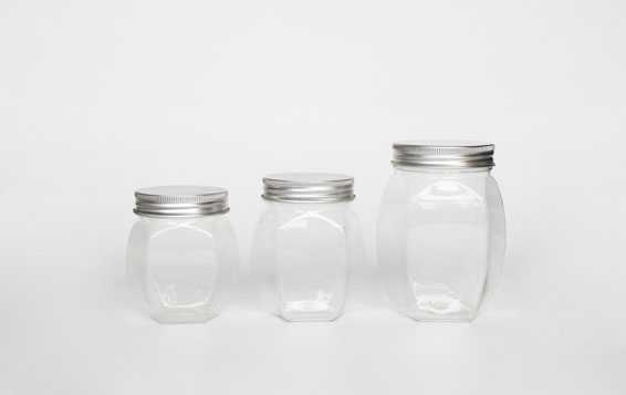 Clear plastic honey jar wholesale with screw cap