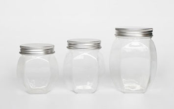 Clear plastic honey jar wholesale with screw cap
