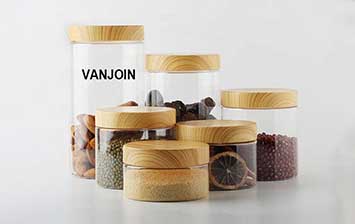 High quality 8oz clear plastic jars with lids wholesale