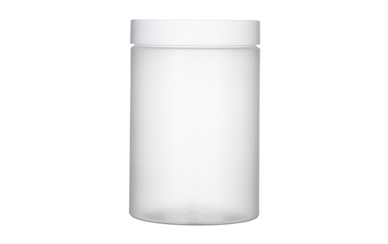 Wide mouth empty round 650ml plastic mayonnaise jars with screw lids for kitchen
