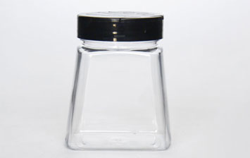 Unique style food containers custom logo plastic spice jars with labels and caps for sale