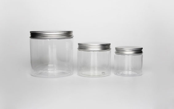 Wholesale  food grade 200ml 500ml Round plastic food jars with lids in bulk