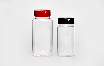 500ml Square plastic condiment spice bottles and  jars wholesale with lid