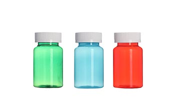 Wholesale colored 120ml plastic packer bottles with caps for pills