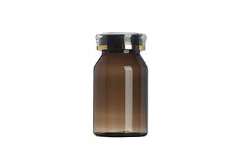Wholesale empty 80ml brown plastic pill bottle with screw cap refillable tablet storage jar
